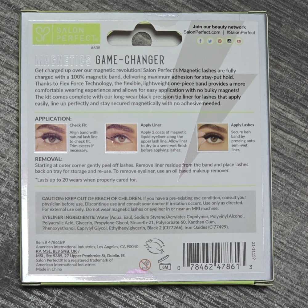 Magnetics Fully Charged Eye Lashes Salon Perfrect 1 Pair